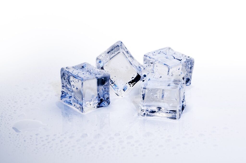 ice cubes, ice, frozen